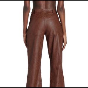 NWT I. AM. GIA. BROWN LEATHER PANTS
